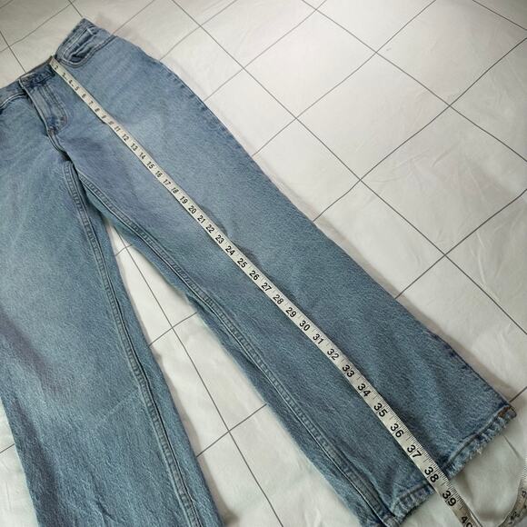 Abercrombie & Fitch Jeans Womens 28 Short Blue 90s Straight Ultra High Rise Slit - Picture 11 of 12
